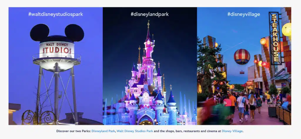 a collage of a disneyland Paris castle