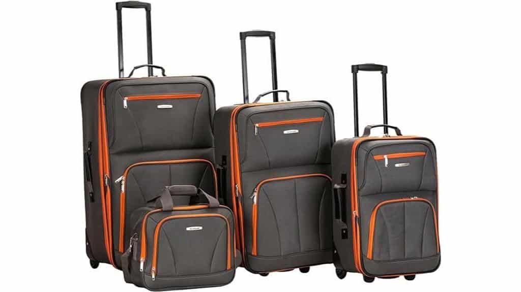 charcoal 4 piece luggage set