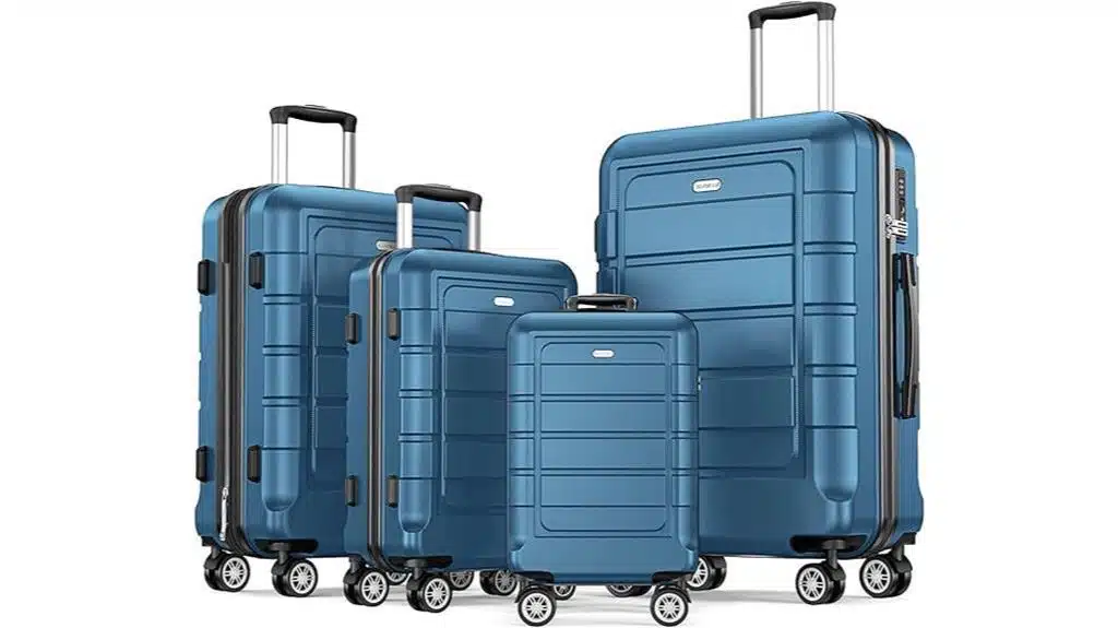 expandable 4 piece luggage set