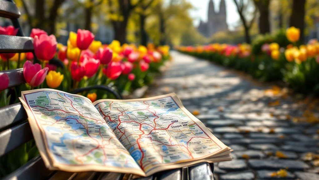 vibrant tulips by notre dame