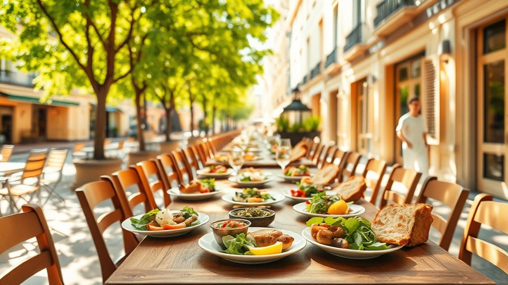 enjoy leisurely midday meals