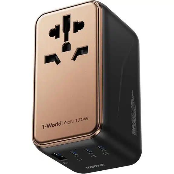 MOMAX Universal 170W GaN Travel Adapter with USB-C