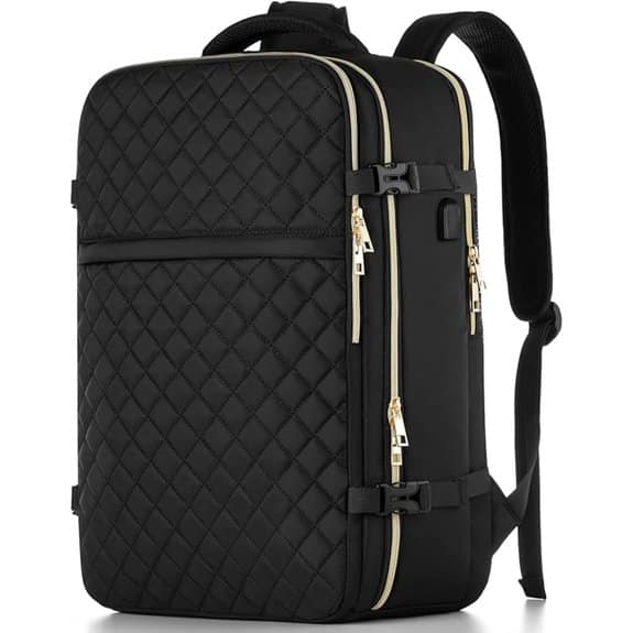 MOMUVO Large Travel Backpack with USB Charging Port