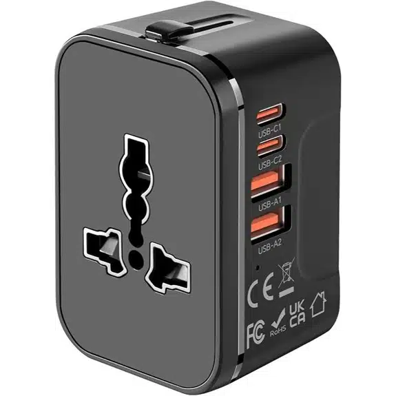 Universal Travel Adapter with 4 Fast Charging Ports